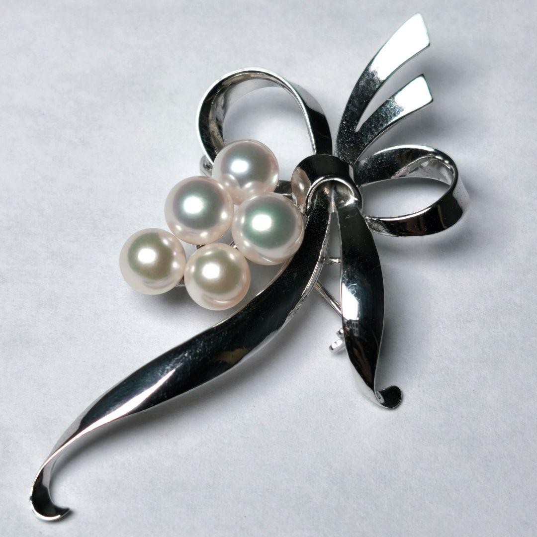 【美品 最高級】ミキモト ブローチ パール リボン 愛子様 ご着用