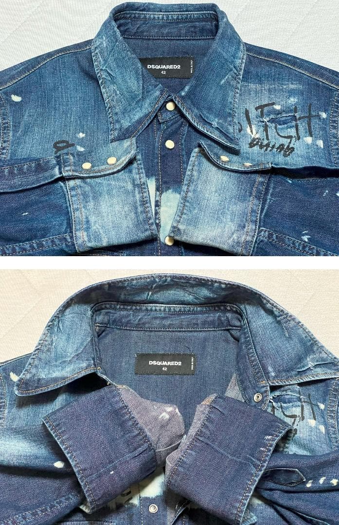 【美品・Ladies' 】DSQUARED2　ウエスタン デニム-シャツ【XS】