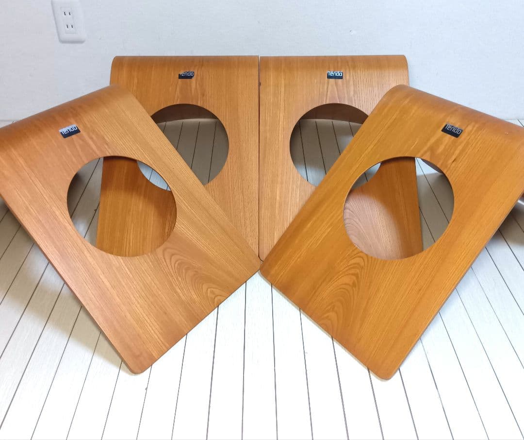 天童木工　高級座椅子　4脚セット　曲げ木