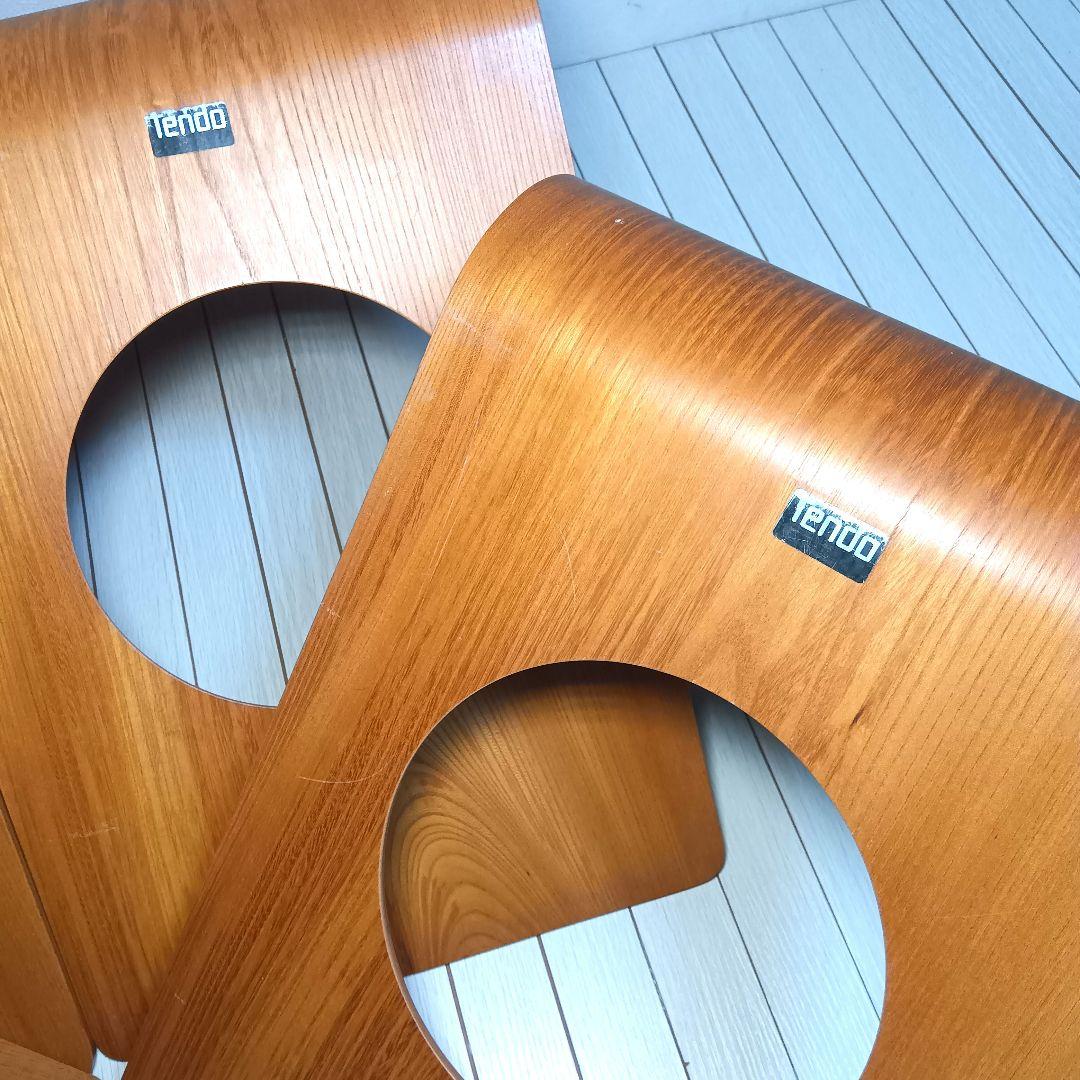 天童木工　高級座椅子　4脚セット　曲げ木