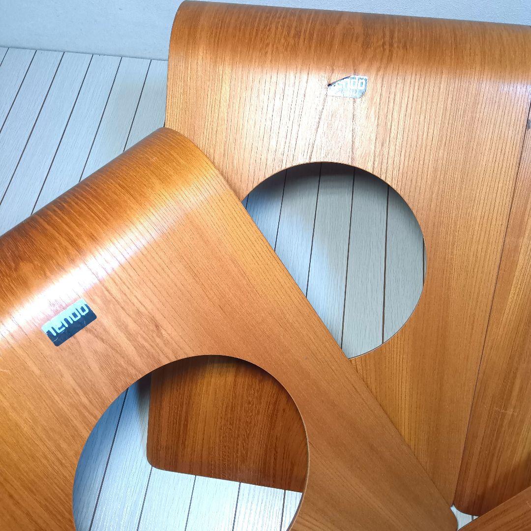 天童木工　高級座椅子　4脚セット　曲げ木