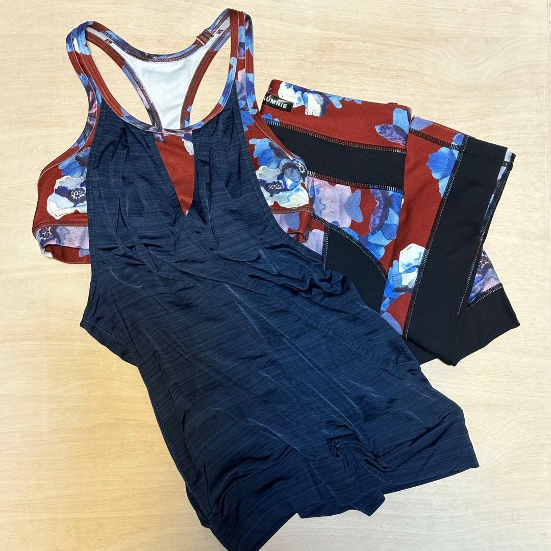 S相当【極美品】AUMNIEアムニー トップス レギンス上下セット フラワー