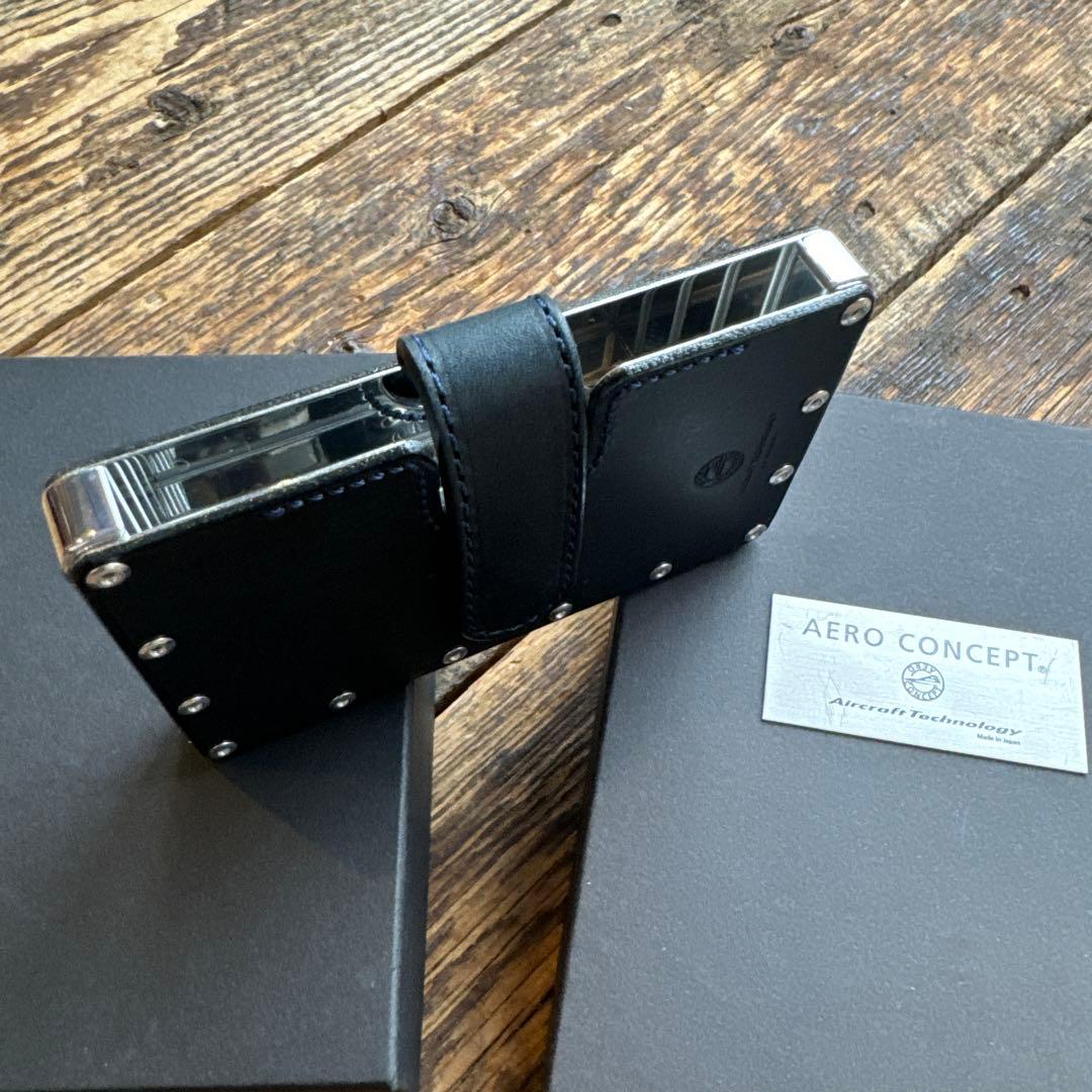 エアロコンセプト　カードケース・名刺入れ　新品・未使用品　箱付き　カラーNAVY