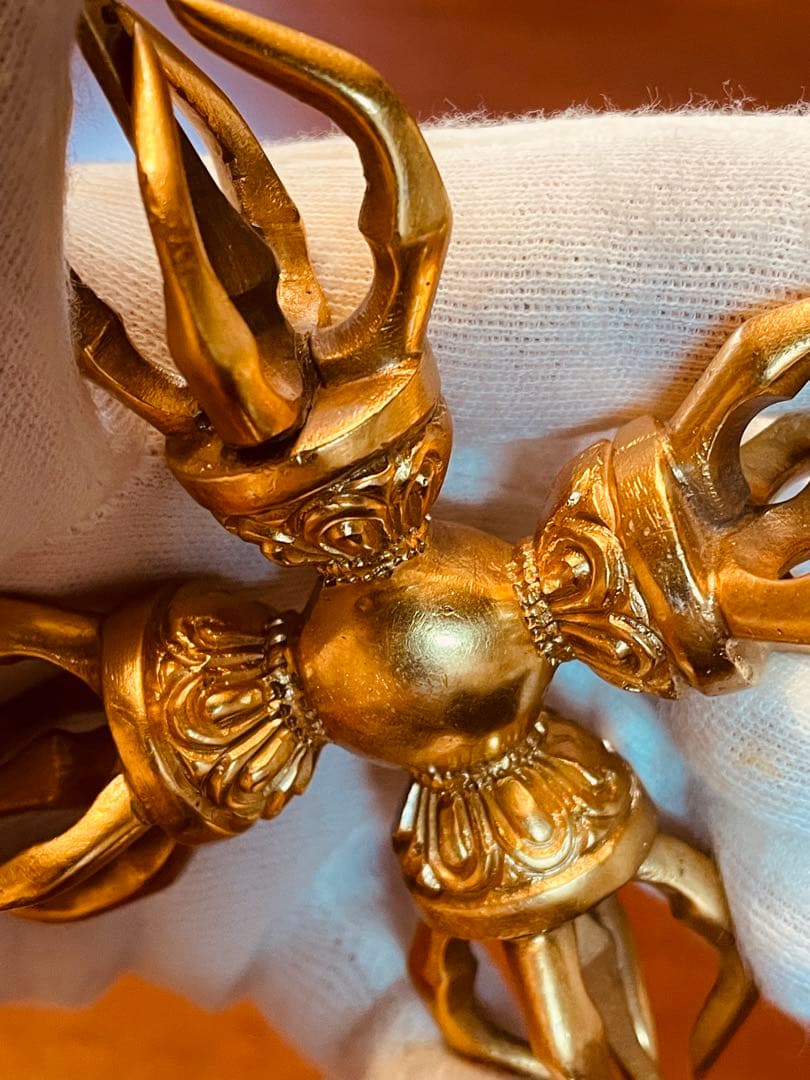 即日発送 新品チベット密教 カツマ 羯磨 十字 金剛杵 ダブルドルジェ 211g