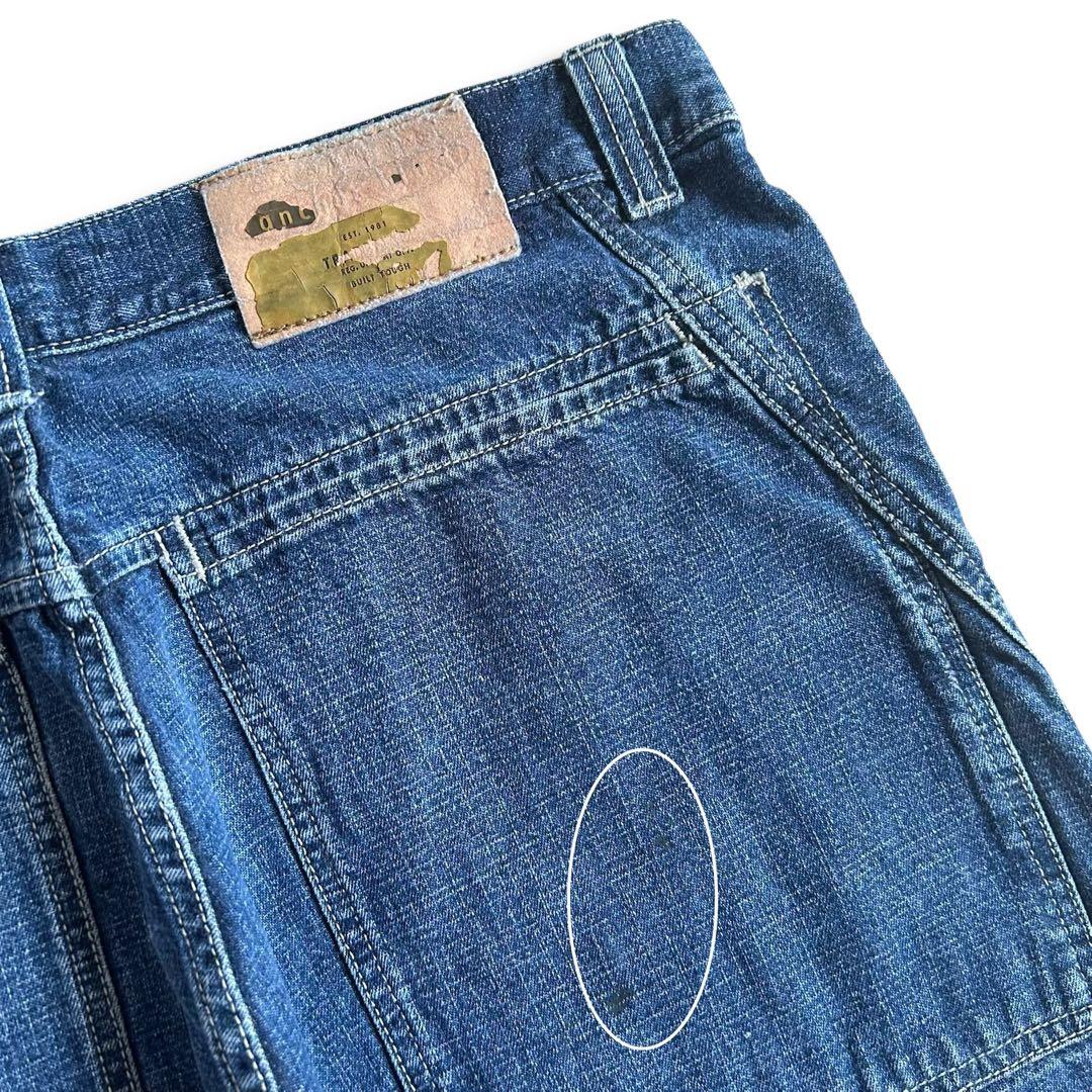 90s Anchor Blue アンカーブルー 極太 デニム ダブルニー W36