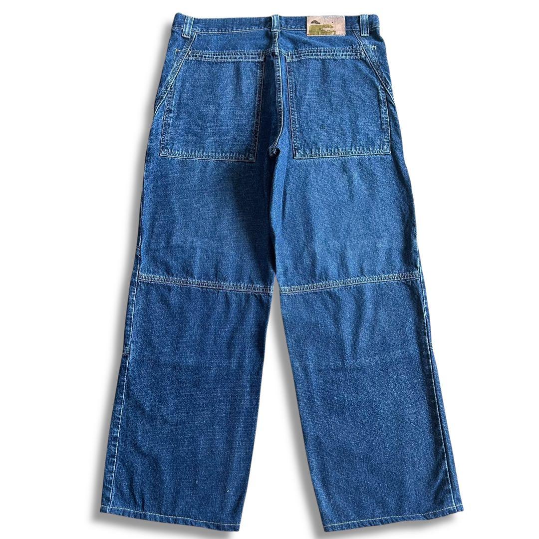 90s Anchor Blue アンカーブルー 極太 デニム ダブルニー W36