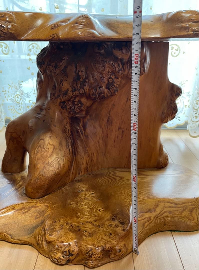 福岡引取り　幅65cm 一枚板　工芸品　テーブル　花台　飾り台