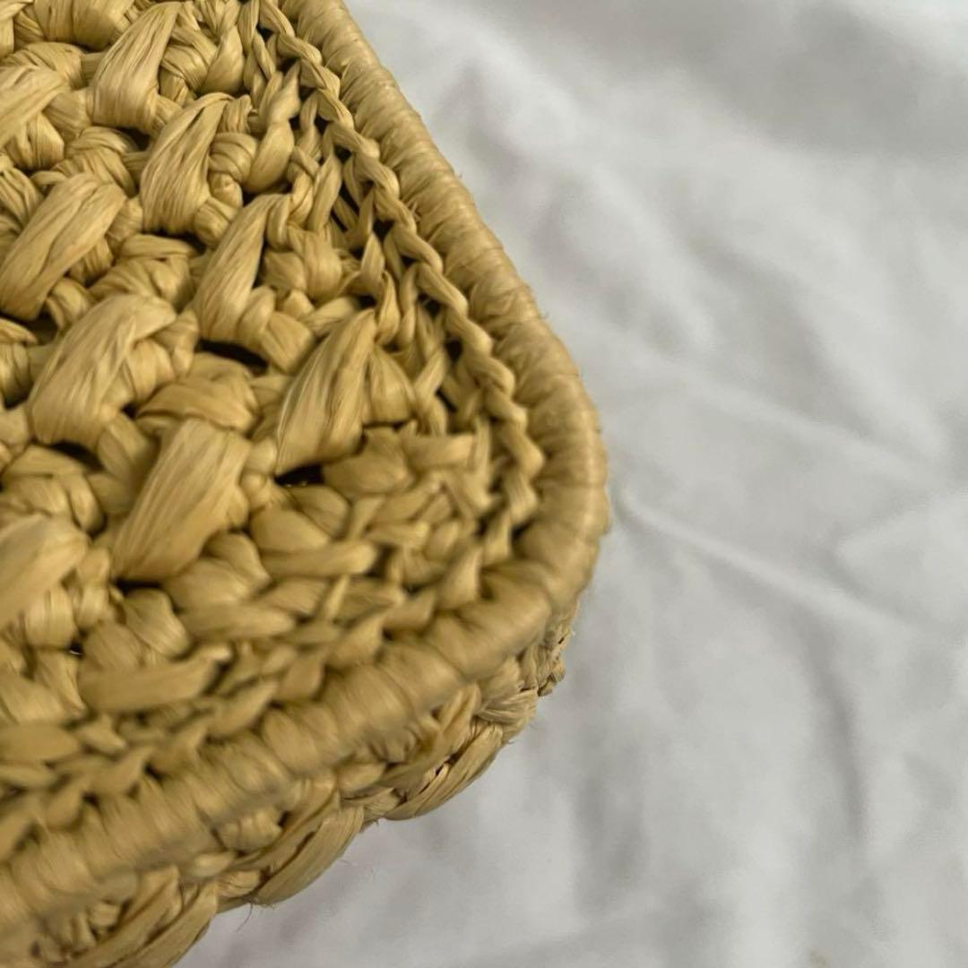 CELINE ラフィアバッグ CLAUDE チェーンショルダーバッグ カゴバッグ