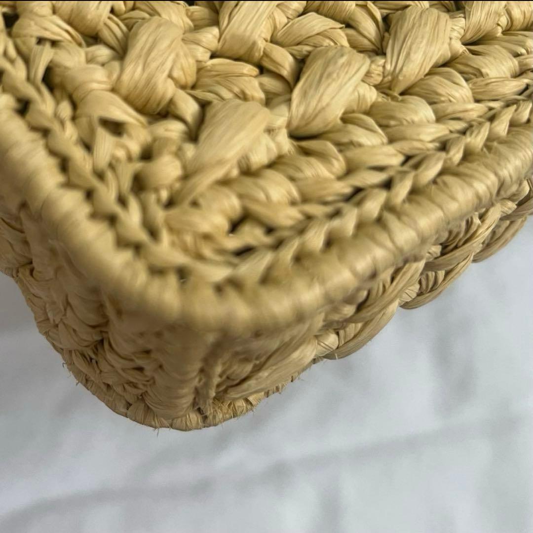 CELINE ラフィアバッグ CLAUDE チェーンショルダーバッグ カゴバッグ