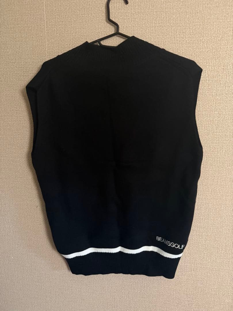 BEAMS GOLFORANGE LABEL / Bワッペン ニットベスト/M