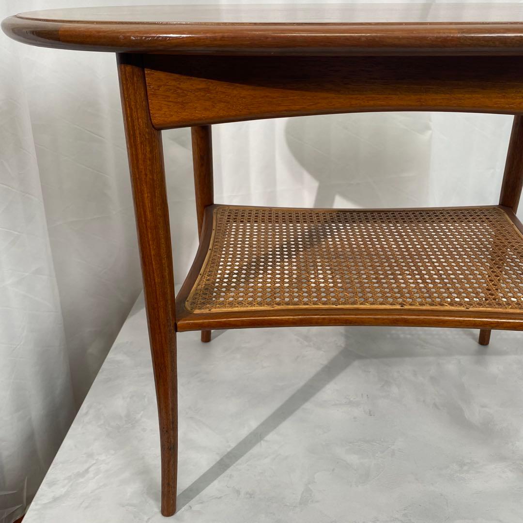 【希少】オールドマルニ センターテーブル 天板：ブビンガ材 脚：カリン材