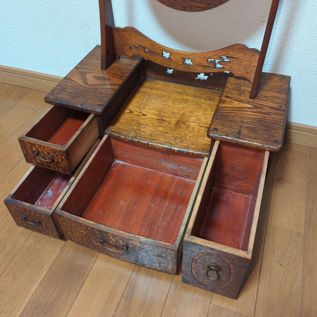 木製和風ドレッサー　化粧鏡　昭和レトロ　古民家　アンティーク