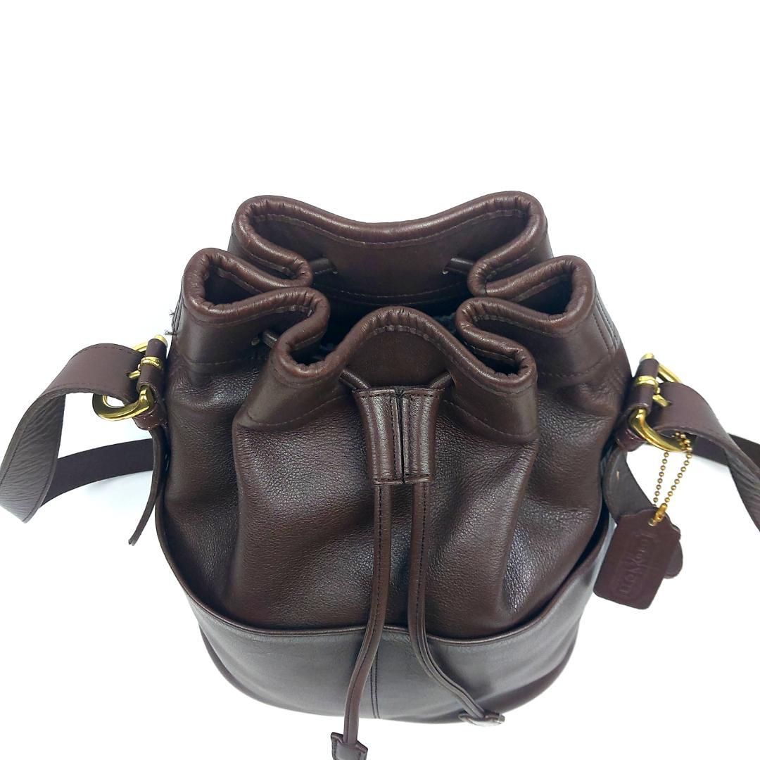 COACH コーチ オールドコーチ ショルダーバッグ 巾着型 USA製 ブラウン