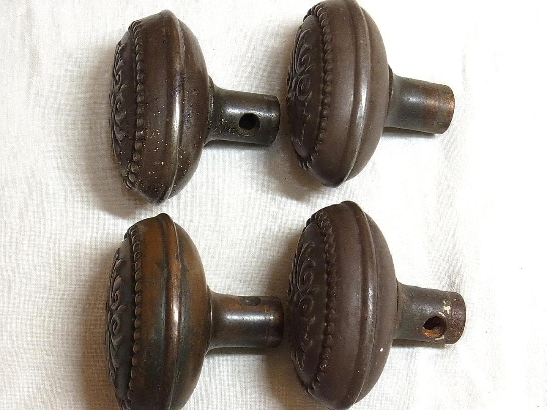 アンティーク １９３０年代 ドアノブ 4個 アメリカ製 ヴィクトリアン USA
