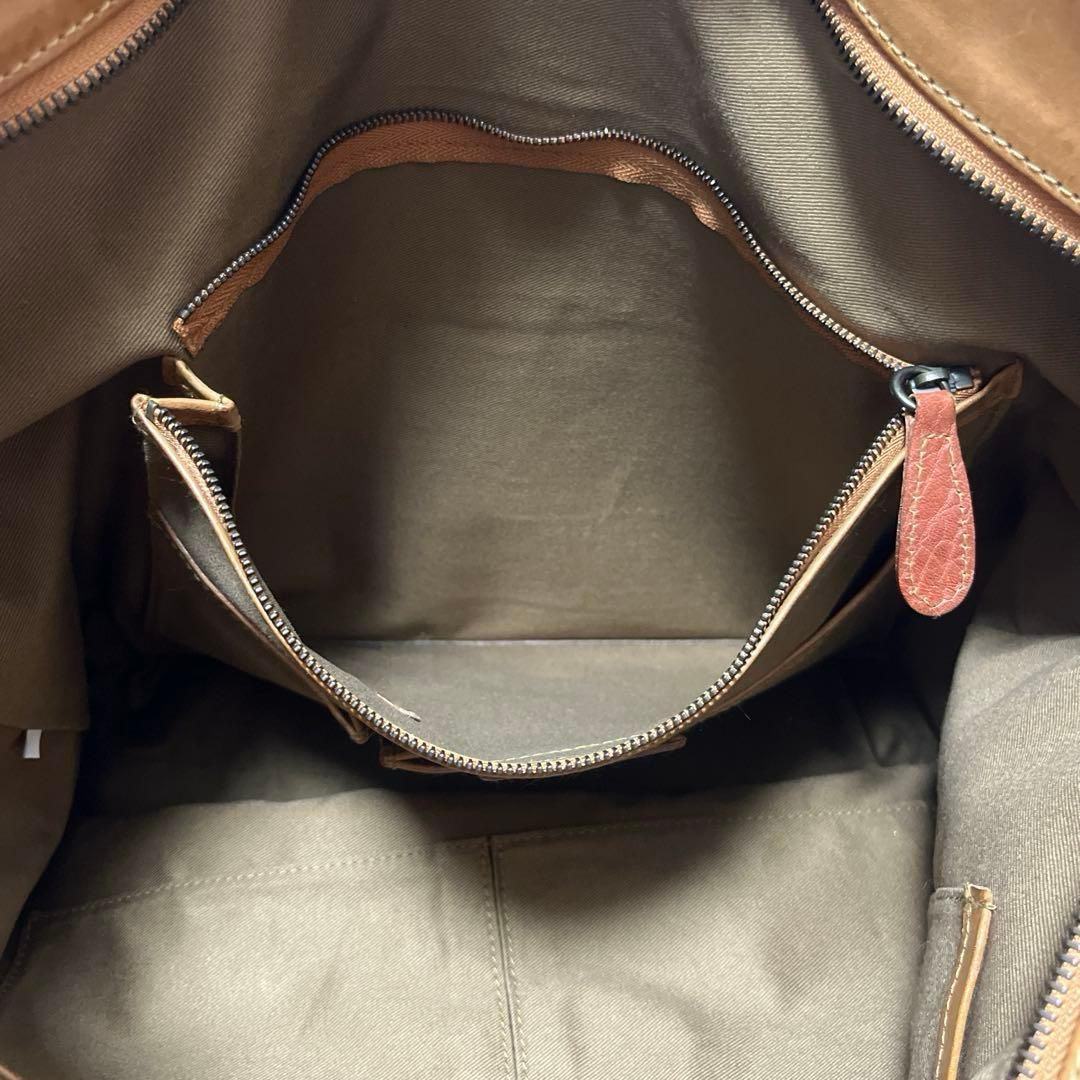 genten ゲンテン レザー ショルダーバッグ 2WAYバッグ ブラウン