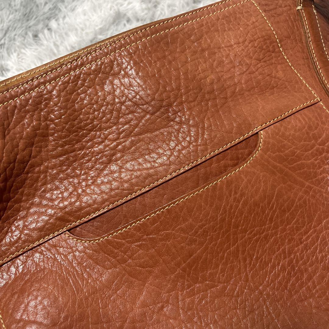 genten ゲンテン レザー ショルダーバッグ 2WAYバッグ ブラウン