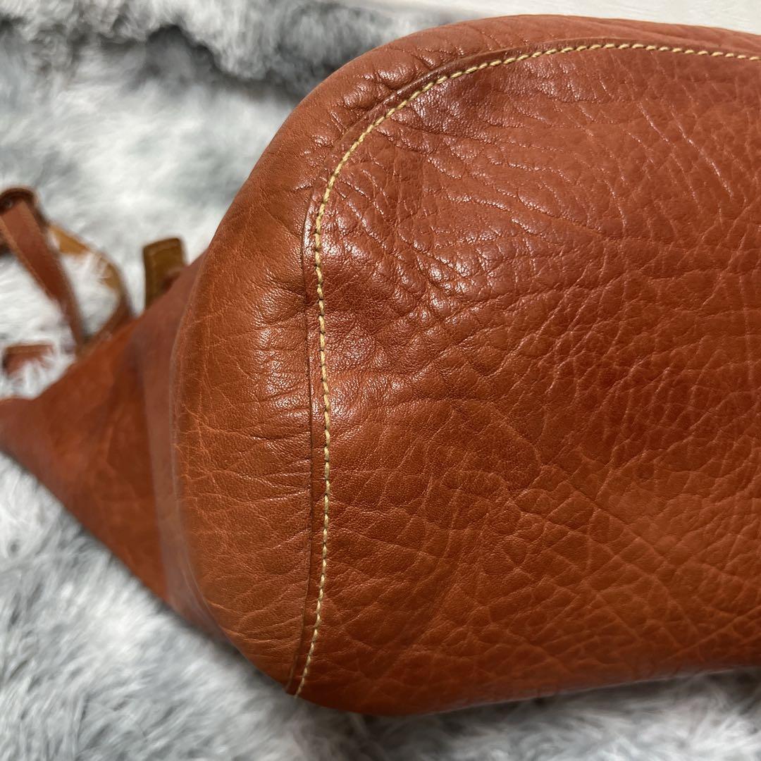 genten ゲンテン レザー ショルダーバッグ 2WAYバッグ ブラウン