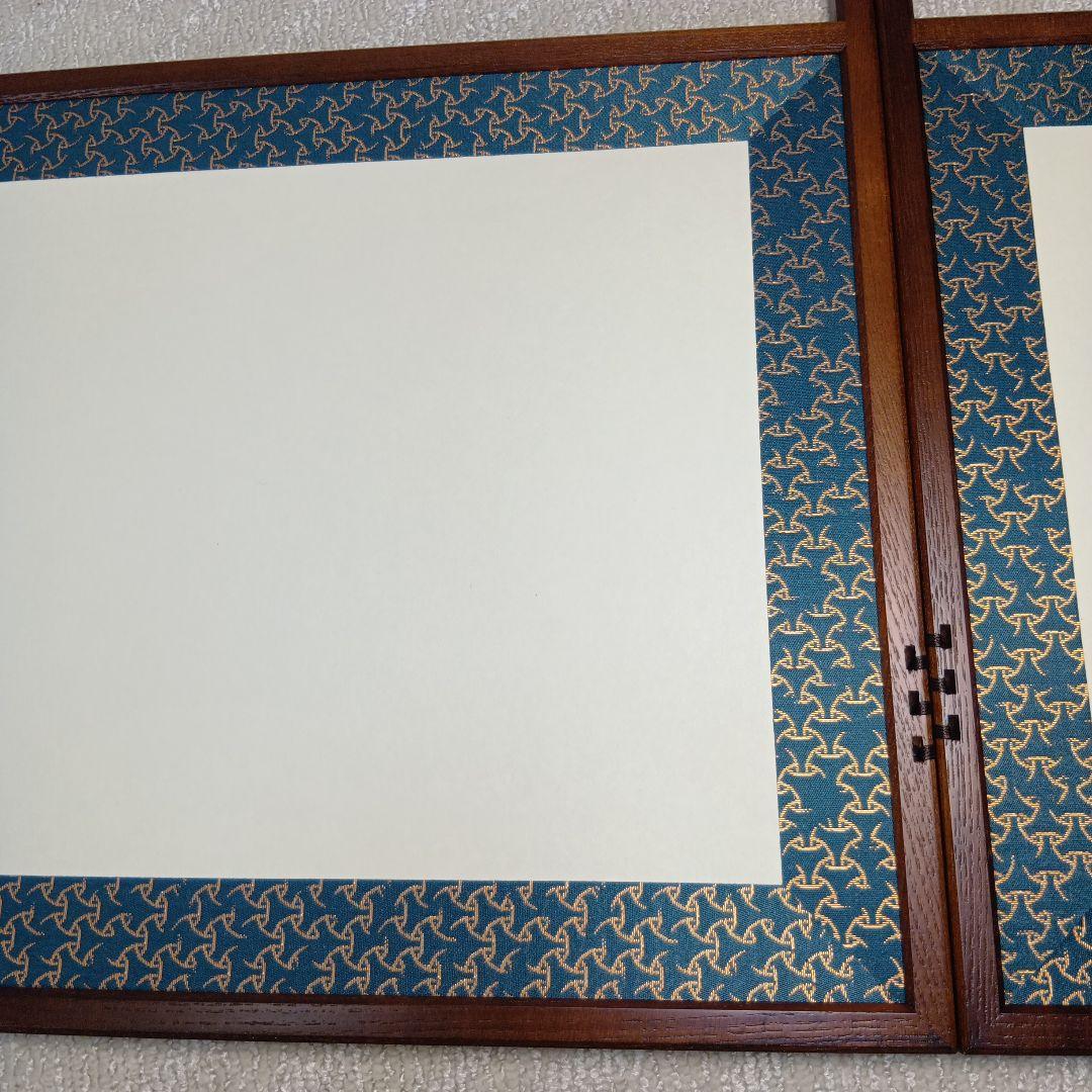 【美品】風炉先屏風　網代貼　両面　桑材　風炉　屏風