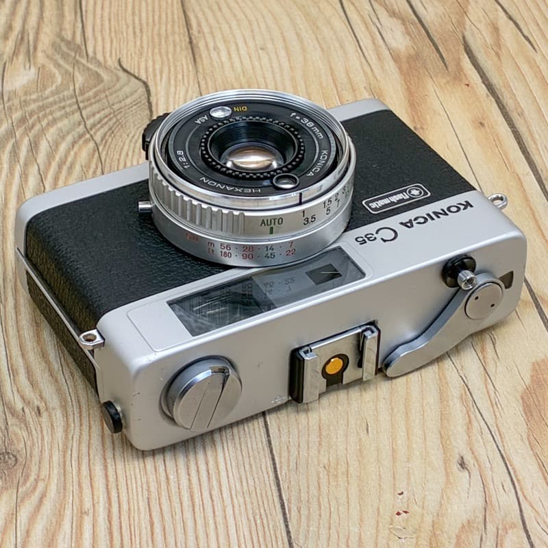 【整備品】KONICA C35 Flash matic コニカ ケース きれい