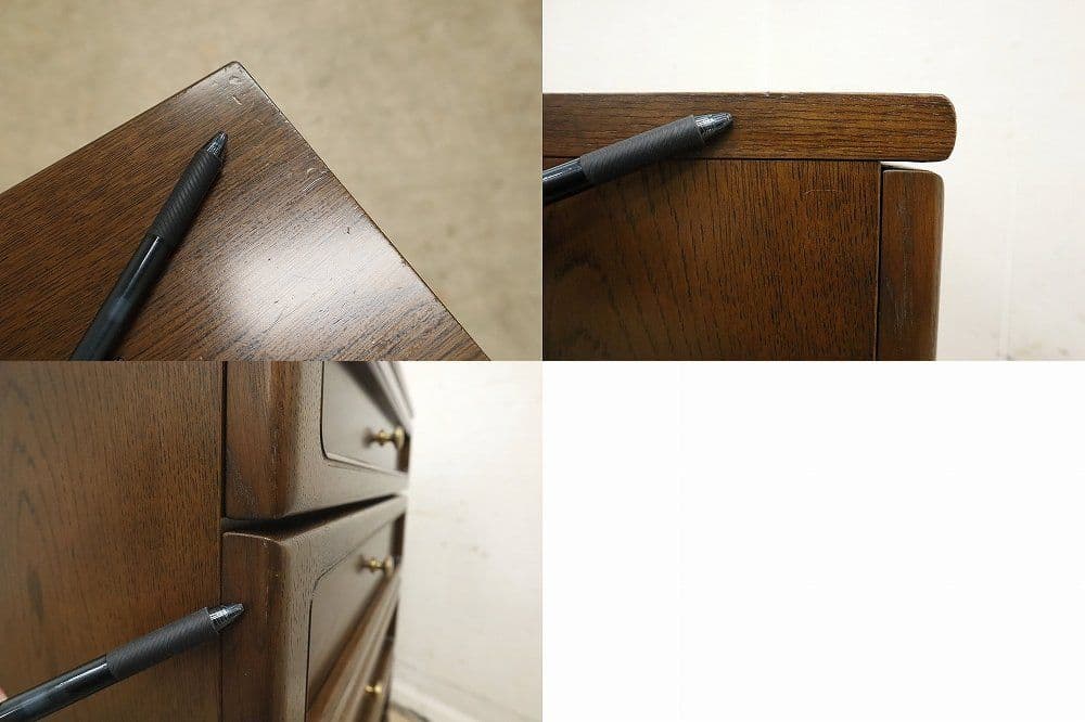 カリモク【コロニアル】サイドキャビネット・4段収納・チェスト