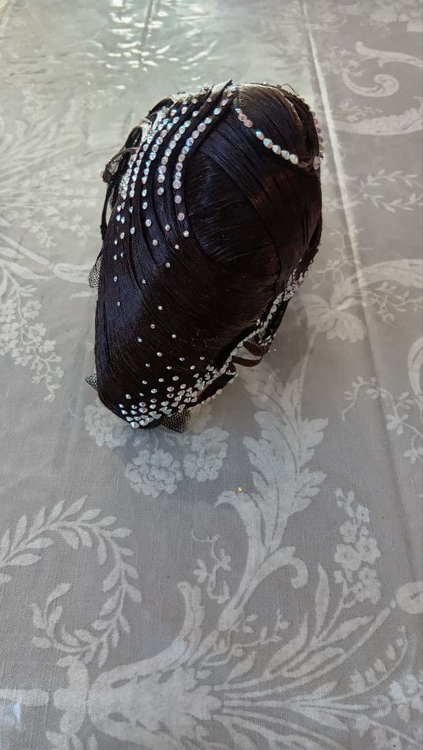 多美咲社交ダンス用ヘアオーナメント 夜会巻きヘアードレス