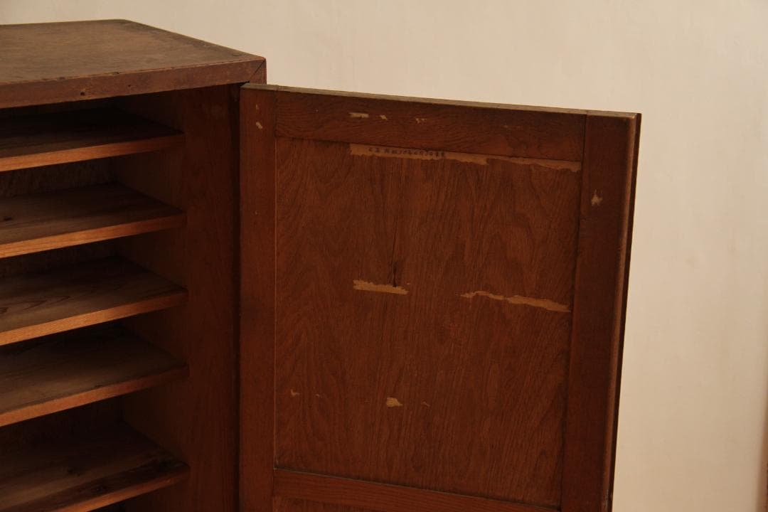 棚　キャビネット　木製　7段　高さ97.5㎝　アンティーク　古道具　古家具