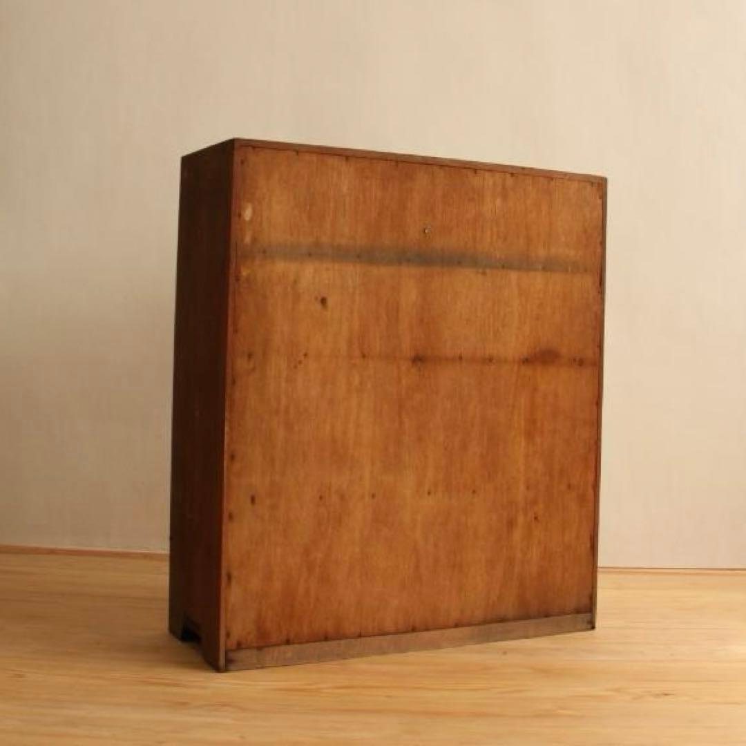 棚　キャビネット　木製　7段　高さ97.5㎝　アンティーク　古道具　古家具