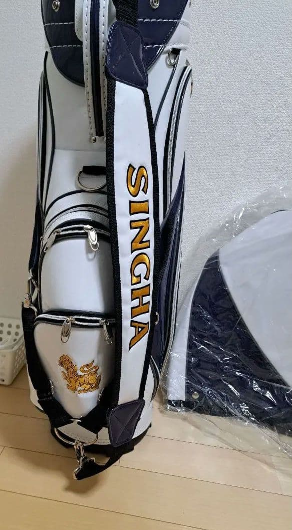 【ひろりんさん専用】SINGHA キャディバッグ ホワイト・ネイビー