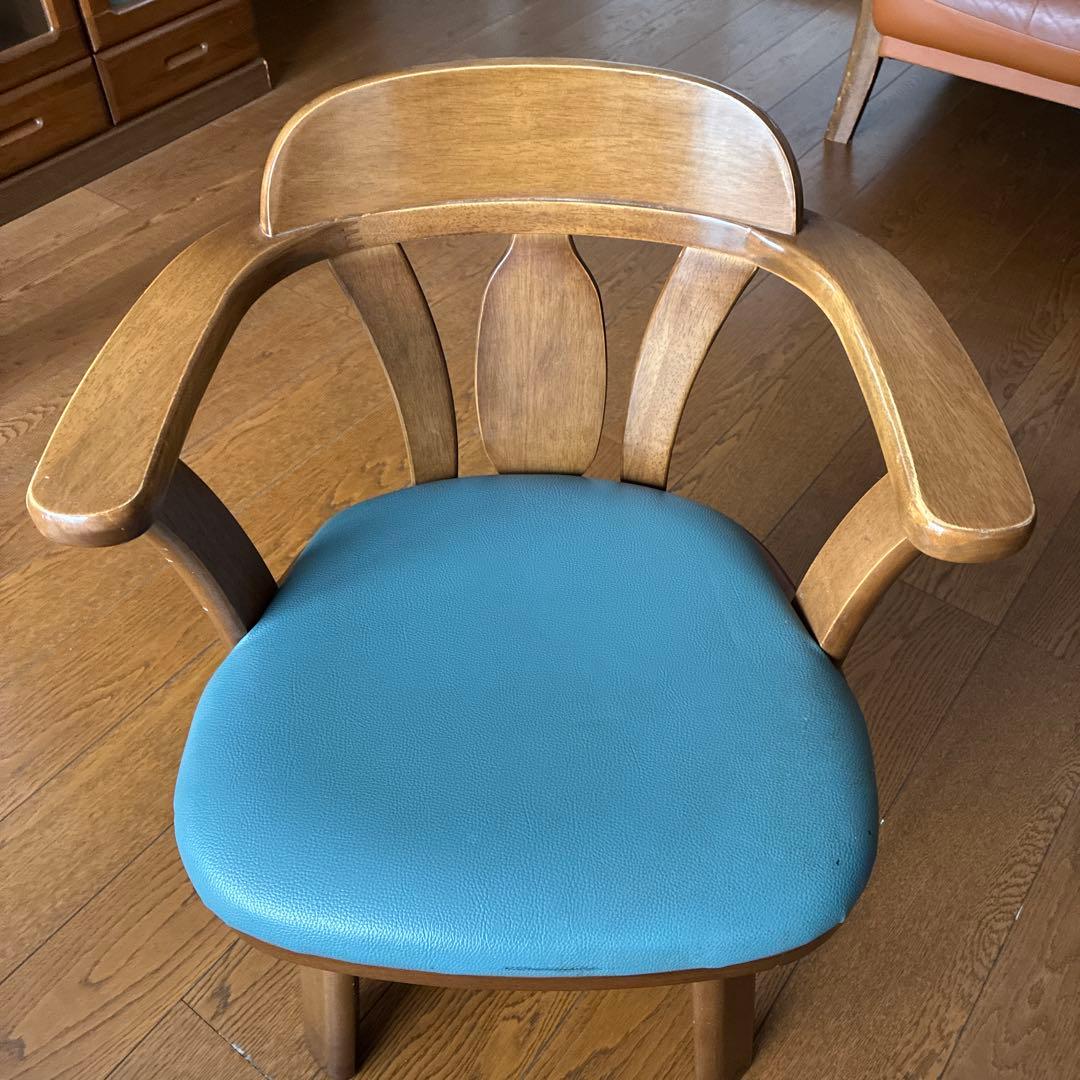 木製ダイニングチェア(回転可能)1脚