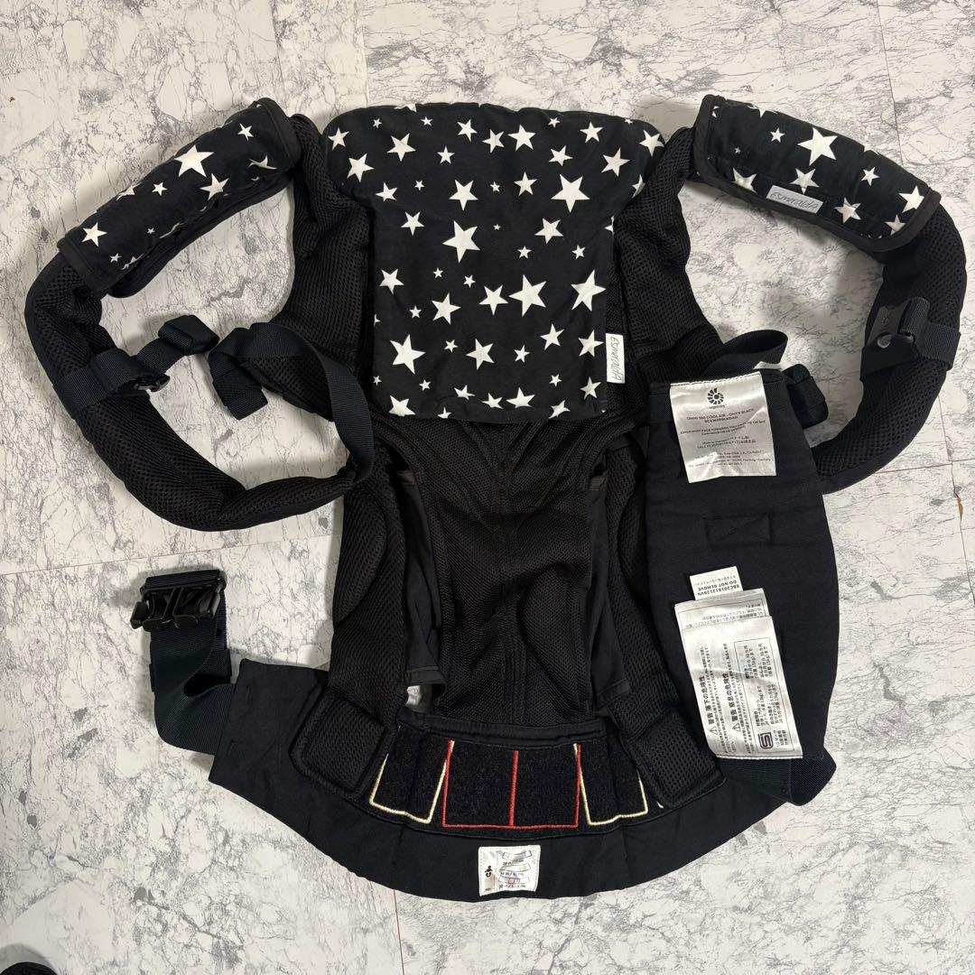 ほぼ新品‼️ケープ付き✨丸洗い済み✨エルゴ　オムニ　360 クールエアー　グレー