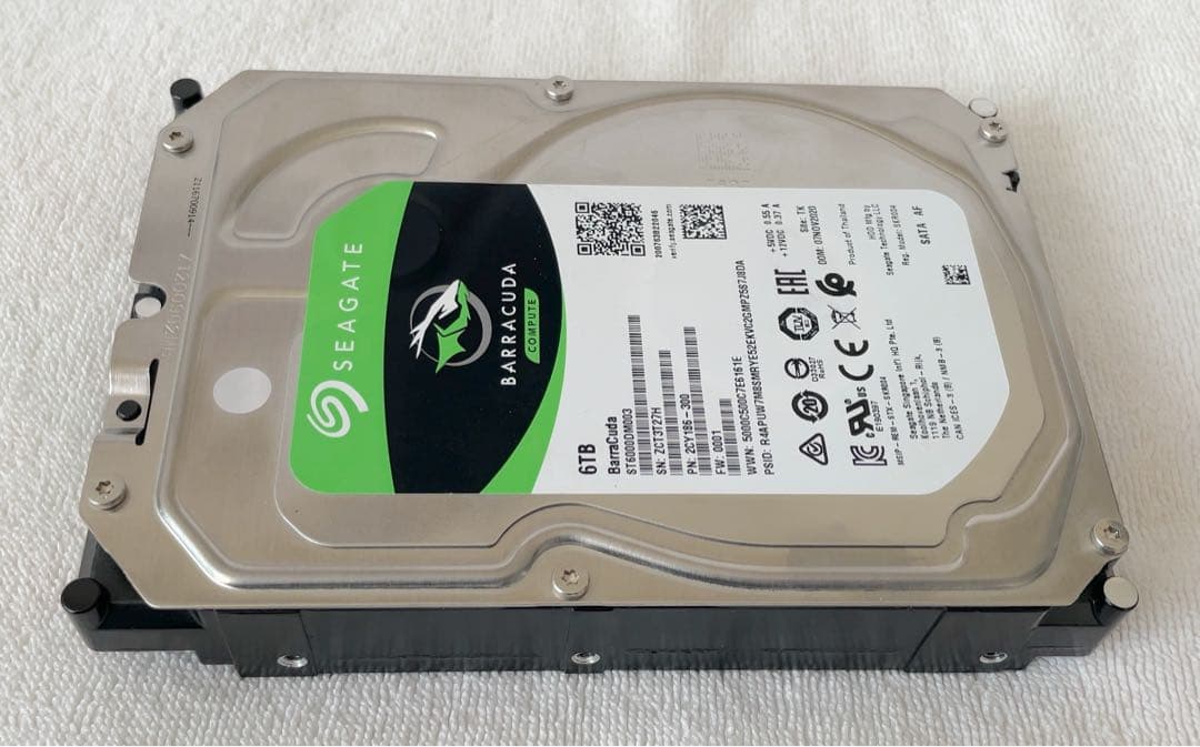 内蔵型ハードディスクドライブ 6TB Seagate Barracuda ST6000DM003
