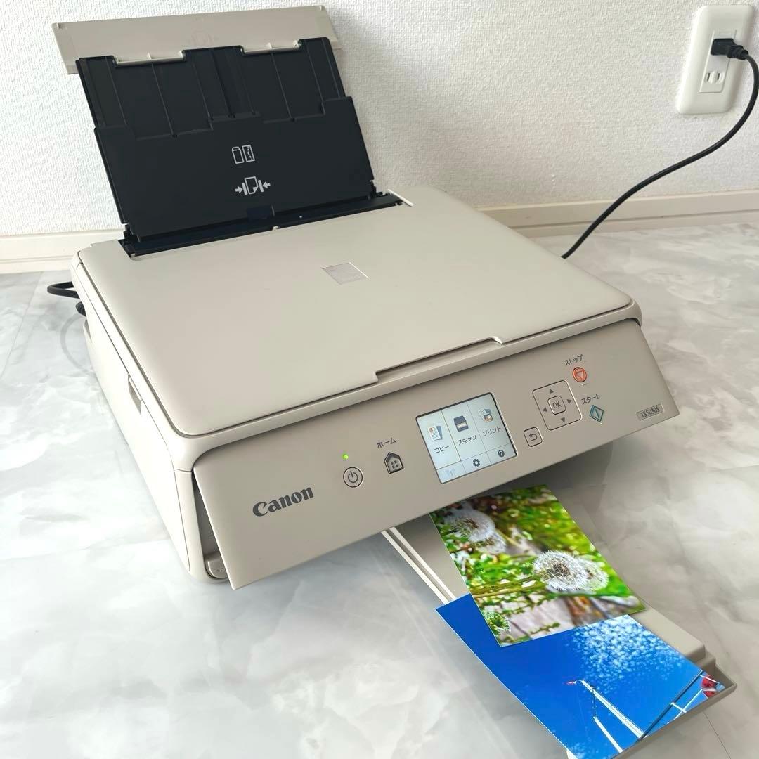 キャノンプリンター複合機TS5030S美品　新品互換インク、ケーブル付Canon