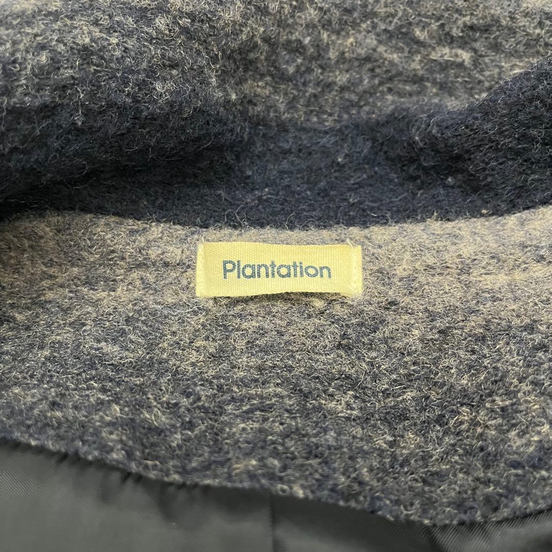 プランテーションplantationグラデーションウールコートボーダー