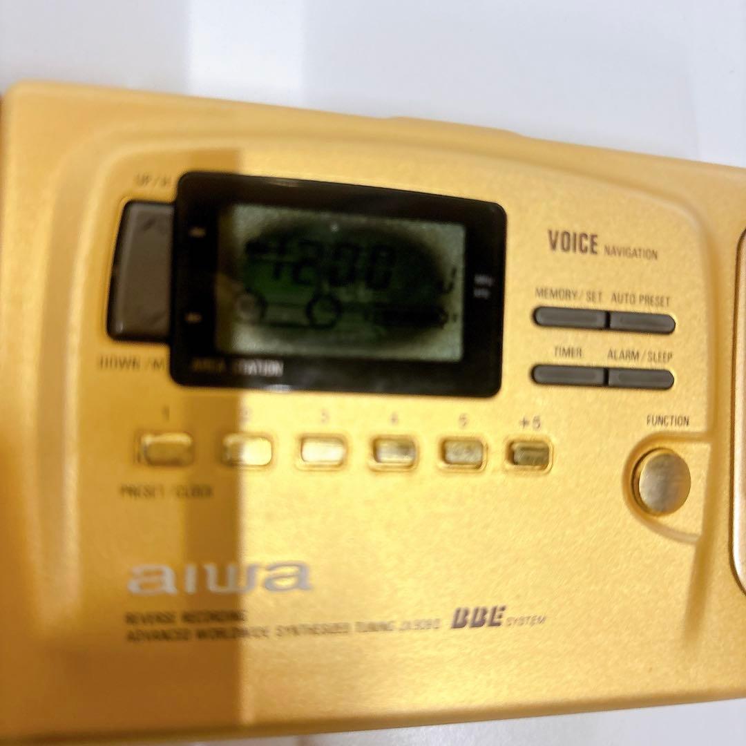 通電確認済み ジャンクAIWA ラジカセHS-JX909D ゴールド