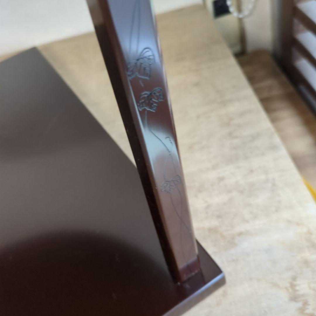 誰が袖棚 裏千家 淡々斎好み写し 木製 うるし溜塗 茶道具 組み立て式 紙箱