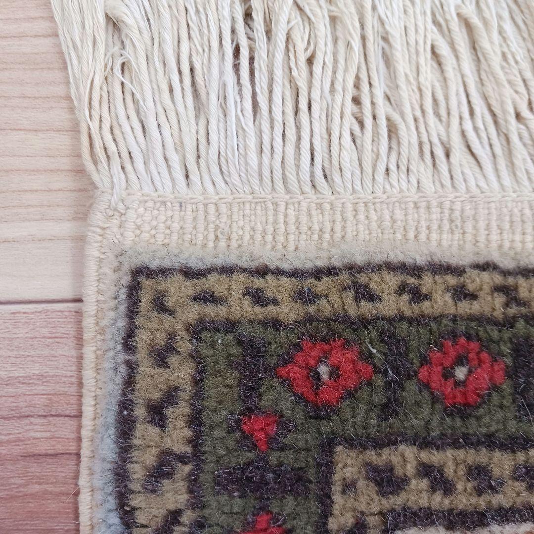 Y3352 トルコ カイセリ絨毯 ウール×コットン 手織り 182×116㎝