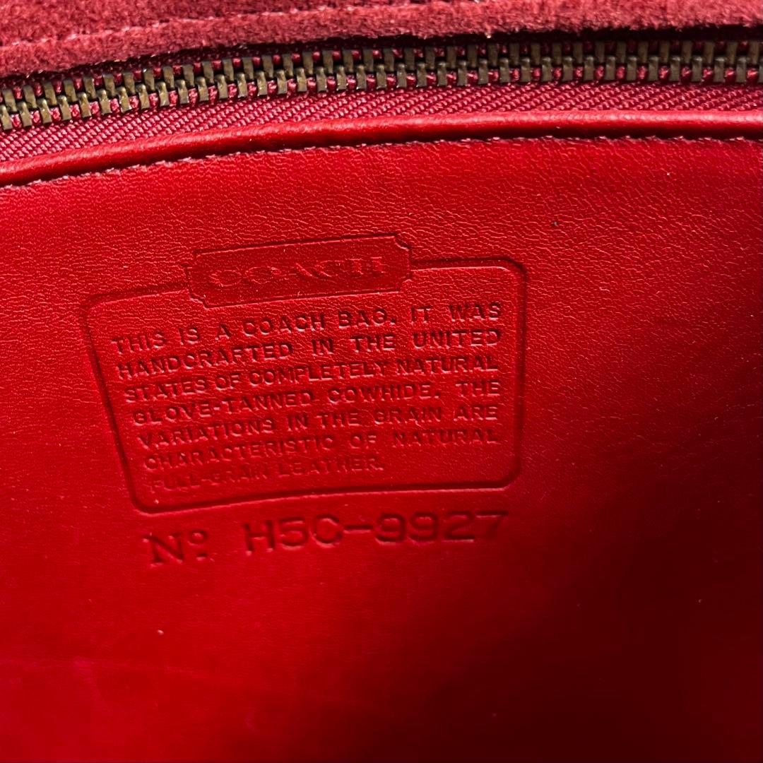 オールドコーチ 2way ハンドバッグ ウィリス レッド系　赤 斜め掛け◎