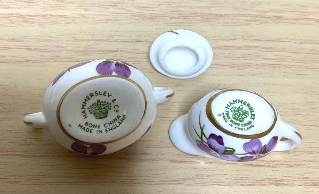ハマースレイ　バイオレット　ミニチュア　ティーセット