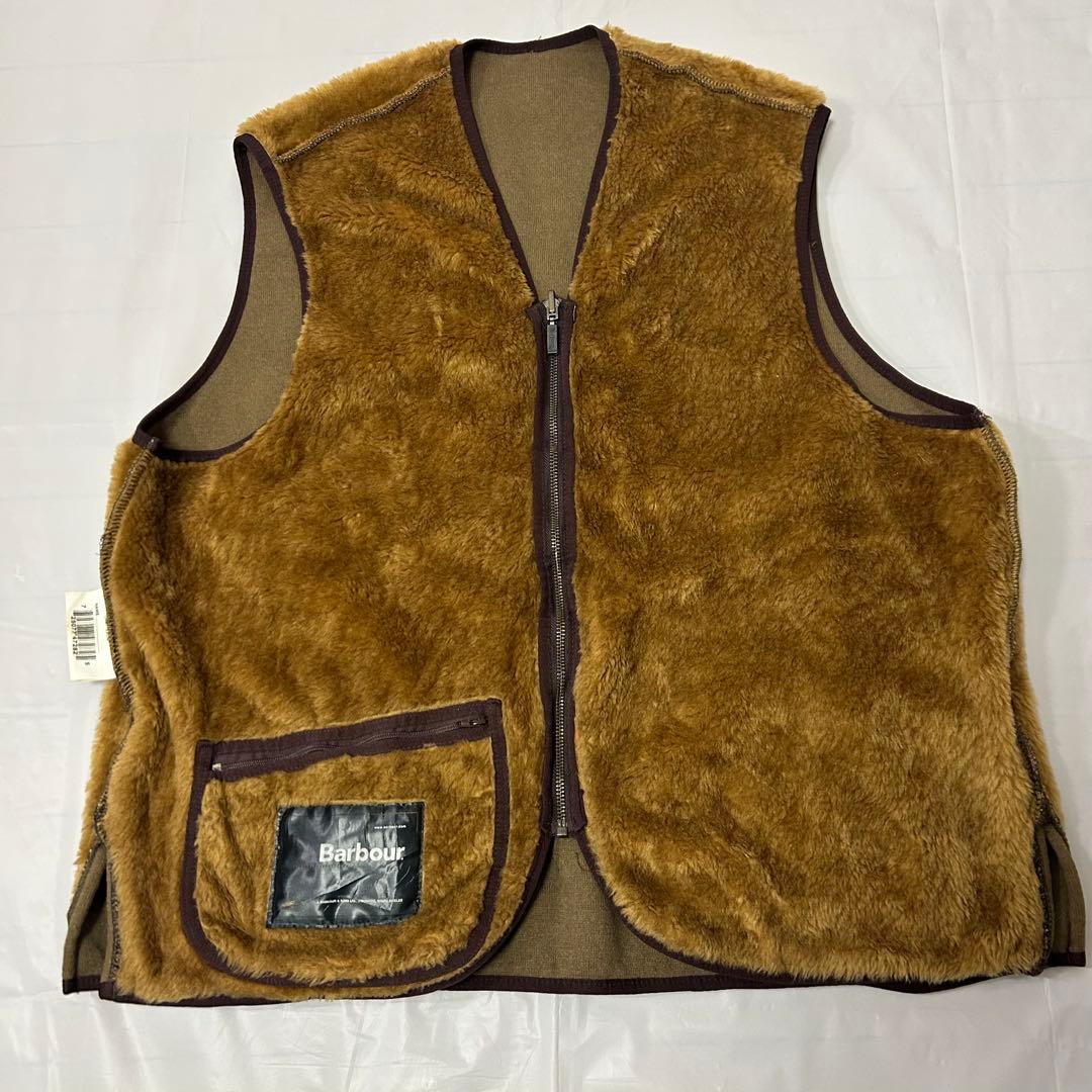 90s Barbour バブアー ボアライナーベスト ジップタイプ