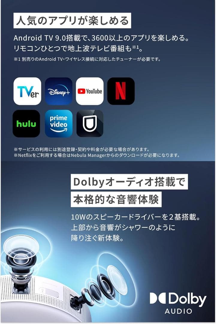 ジャンク!! Anker Nebula Nova シーリングプロジェクター