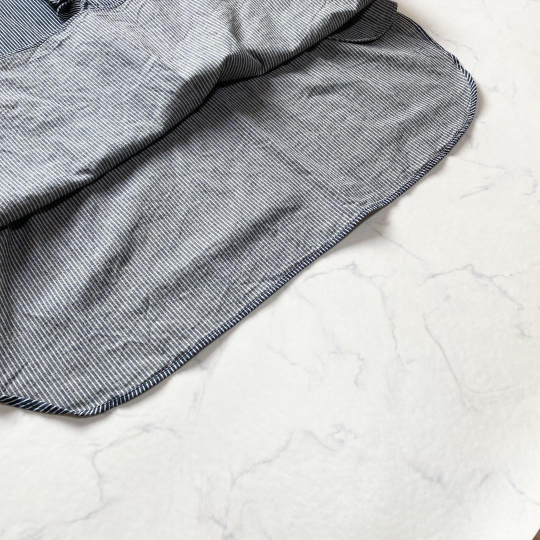 美品✨45R ONEONE いろいろデニムのプルフリルチュニック インディゴ