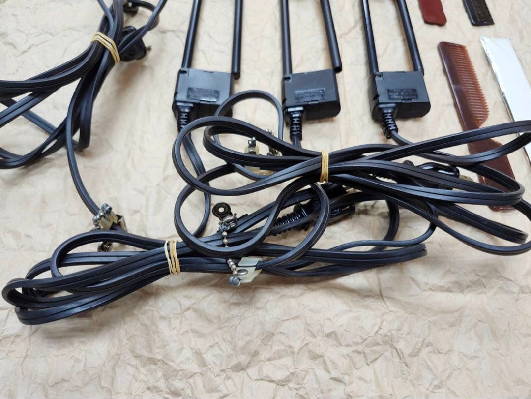 日理レンツアイロン■10㎜8㎜6㎜■中古■アイロンコーム4本■理容美容床屋パンチ