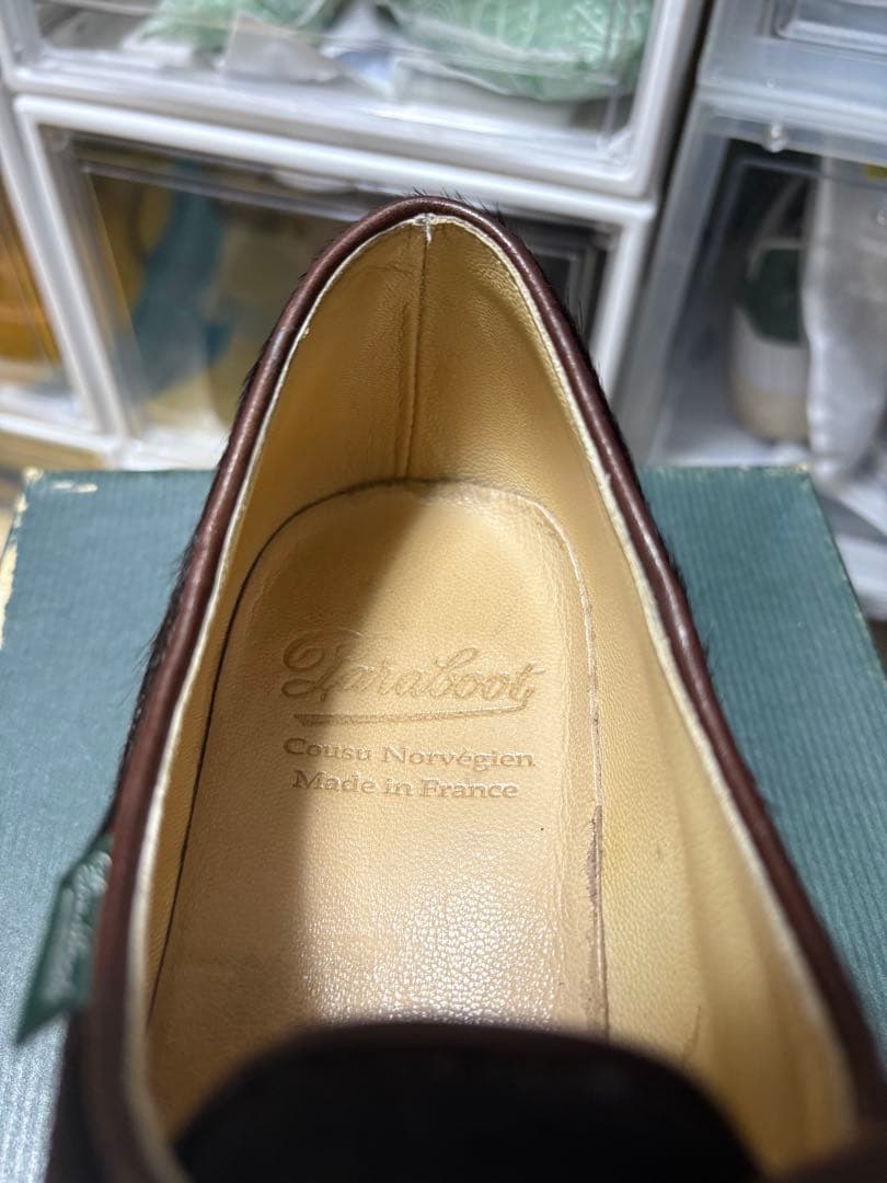 純正ツリー付　パラブーツ　ミカエル　ポニー　ブラウン　40.5