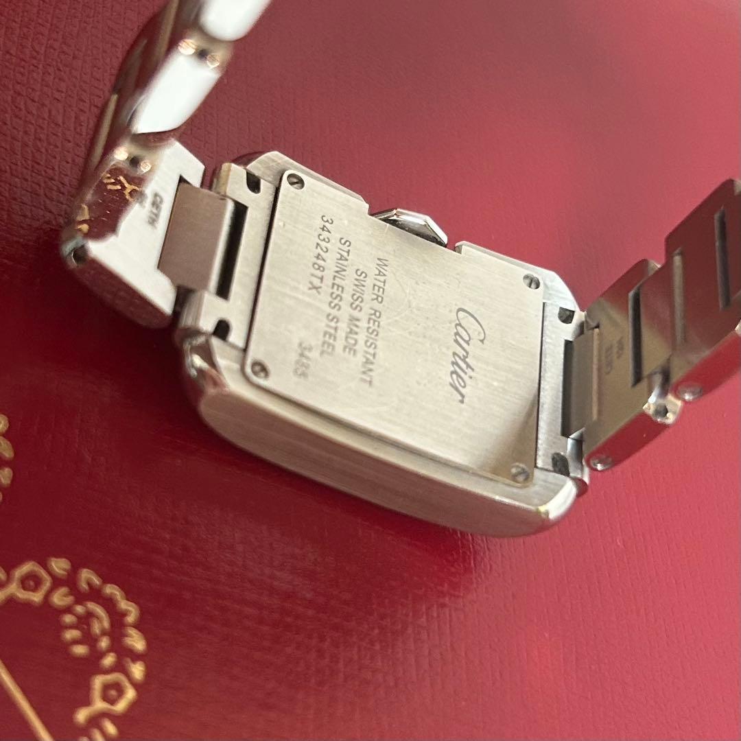 CartierカルティエタンクアングレースSMレディース腕時計　動作確認