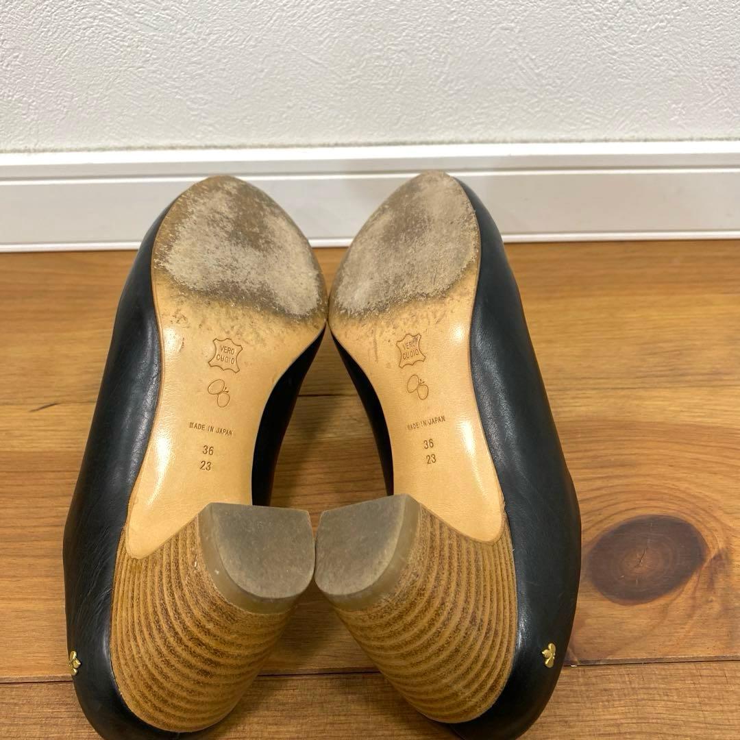 ミナペルホネン レザーヒールシューズ magnolia 36