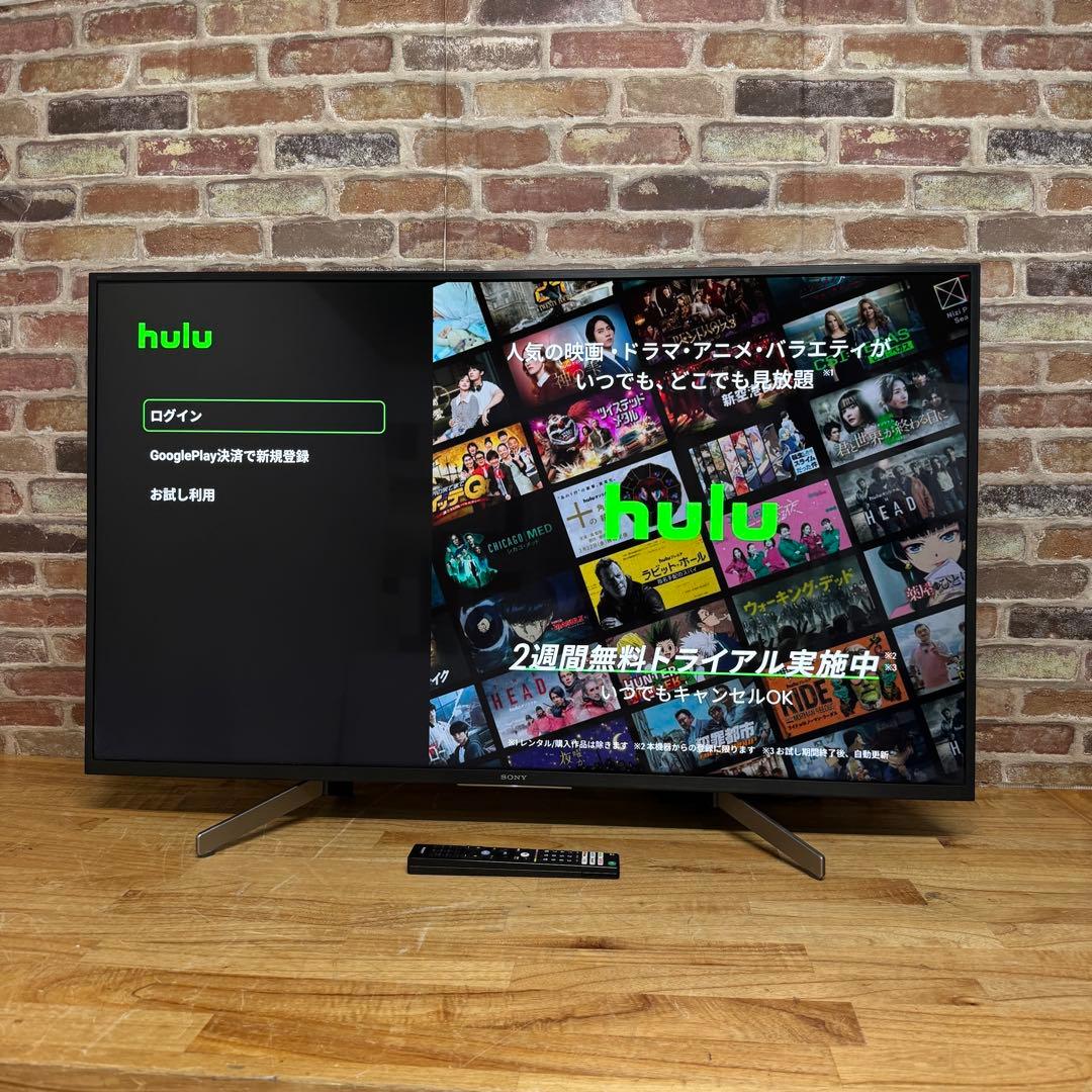 SONY 43V型 4K 液晶テレビ BRAVIA KJ-43X8000G