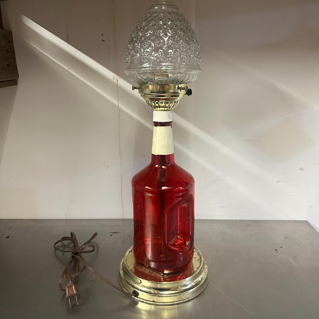 GO BIG RED ウイスキーボトルランプ ヴィンテージデスクランプUL認証品