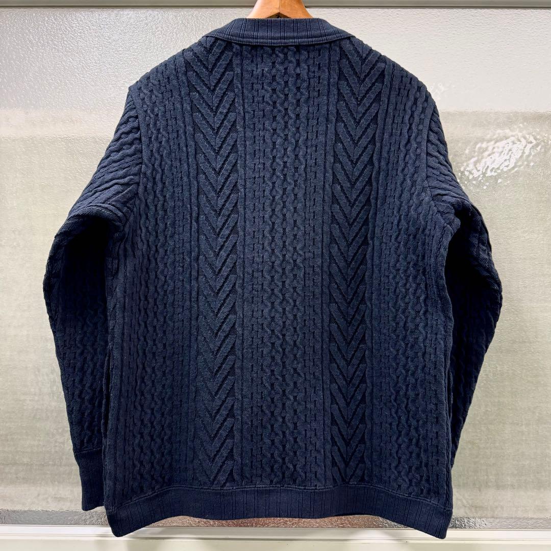 Nigel Cabourn フィッシャーマンセーター 50 ダークネイビー