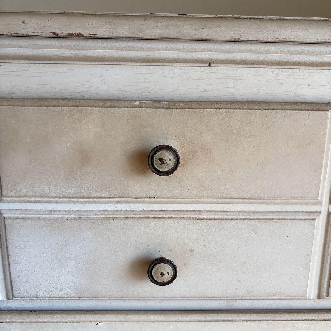 北欧　アンティーク　シャビーシック　チェスト　飾り棚　白家具　フレンチシャビー