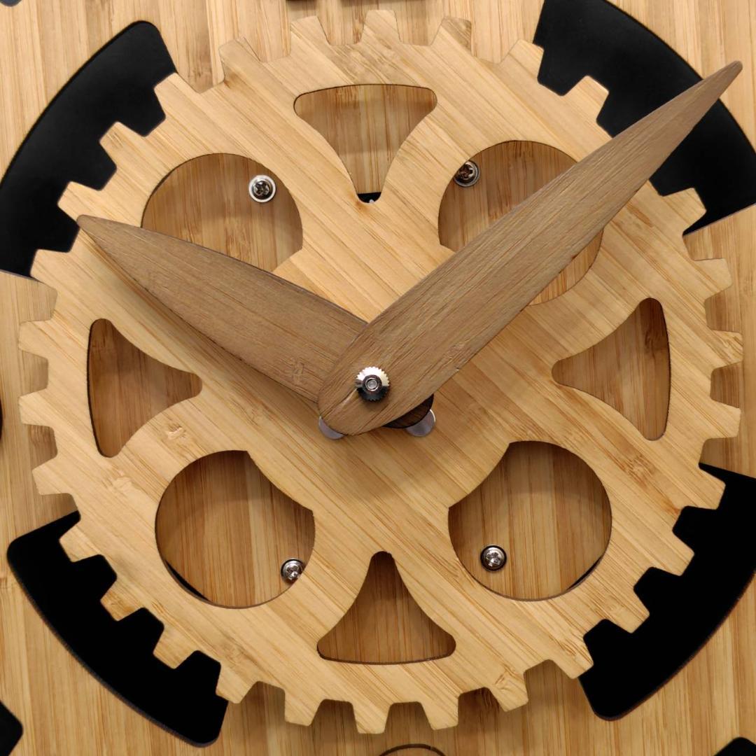 誠時 フラド HY-001 歯車 竹文字盤 壁掛け時計 未使用品 MH092